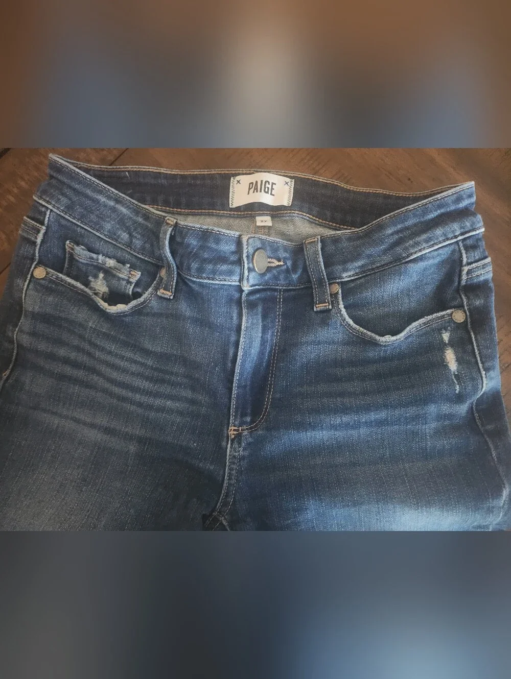 Paige Kylie Slim Crop Fray Hem Jeans Sz 27